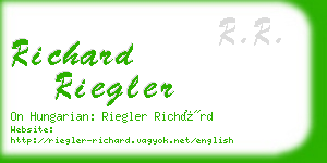 richard riegler business card